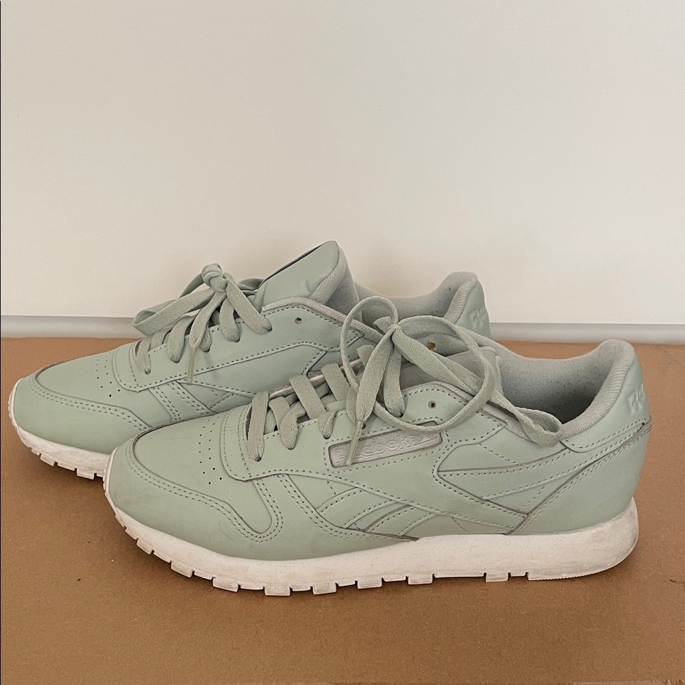 Reebok Pastel Green Sneakers with White Soles